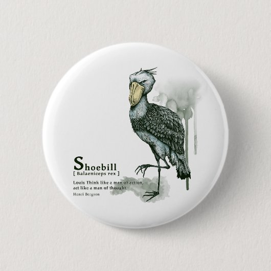 shoebill - ink button (Vorderseite)