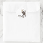 shoebill - mocha runder aufkleber (Tasche)