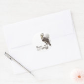 shoebill - mocha runder aufkleber (Umschlag)