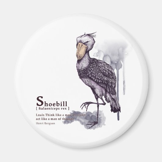 shoebill - plum magnet (Vorne)