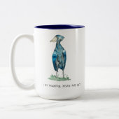 Shoebill Stork Affirmations Two-Tone Coffee Tasse (Links)