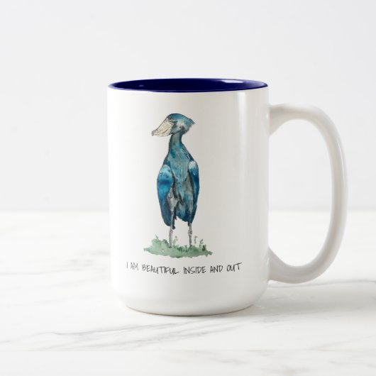 Shoebill Stork Affirmations Two-Tone Coffee Tasse (Rechts)
