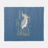 Shoebill Stork Fleece Blanket (Vorderseite (Horizontal))