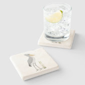 Shoebill Stork Stone Untersetzer (Seitenansicht)