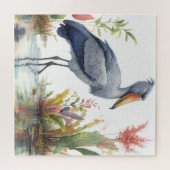 Shoebill Stork Wasserfarbe Malerei Puzzle (Horizontal)