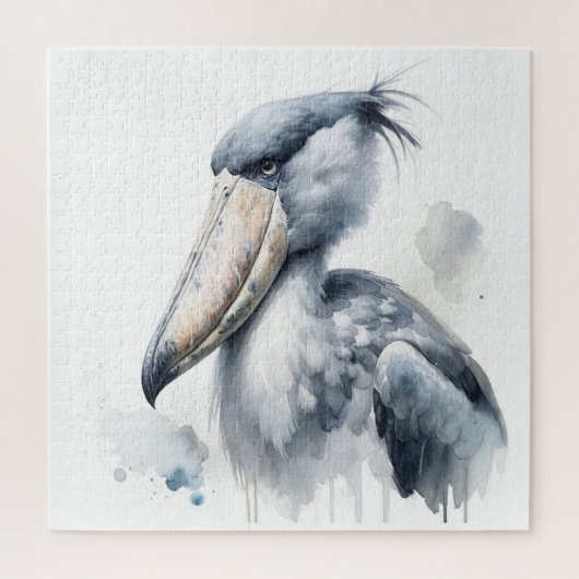 Shoebill Stork Watercolor AREF309 - Watercolor Puzzle (Vertikal)