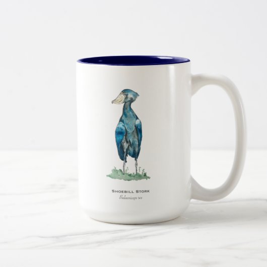 Shoebill Stork Zwei-Tonen-Kaffeekost-Tasse Zweifarbige Tasse (Rechts)