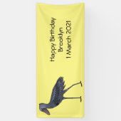 Shoebill-Vogel-Cartoon Banner (Vertikal)