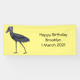 Shoebill-Vogel-Cartoon Banner
