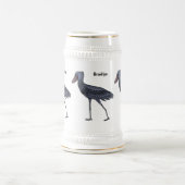 Shoebill-Vogel-Cartoon Bierglas (Mittel)