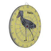 Shoebill-Vogel-Cartoon Dartscheibe (Vorderseite Links)