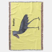 Shoebill-Vogel-Cartoon Decke (Vorderseite Vertikal)