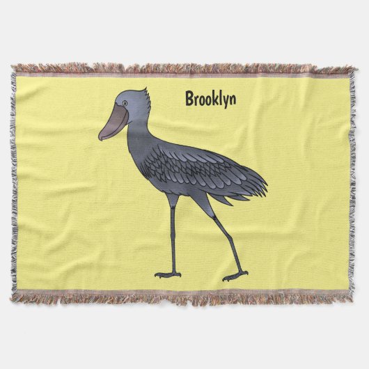 Shoebill-Vogel-Cartoon Decke (Vorderseite)