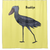 Shoebill-Vogel-Cartoon Duschvorhang (Vorderseite)
