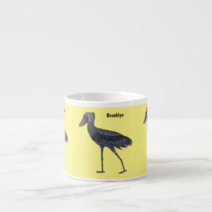 Shoebill-Vogel-Cartoon Espressotasse