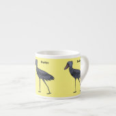 Shoebill-Vogel-Cartoon Espressotasse (Vorderseite Rechts)