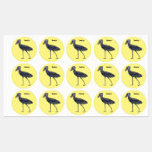 Shoebill-Vogel-Cartoon Etiketten (Blatt)