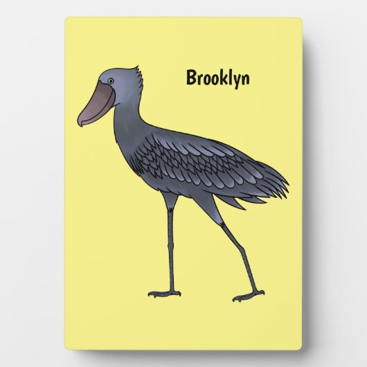 Shoebill-Vogel-Cartoon Fotoplatte (Vorderseite)