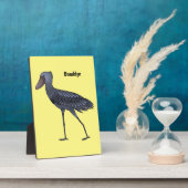 Shoebill-Vogel-Cartoon Fotoplatte (Seite)