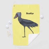Shoebill-Vogel-Cartoon Golfhandtuch (Insitu)