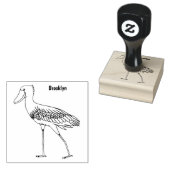 Shoebill-Vogel-Cartoon Gummistempel (Stempel)