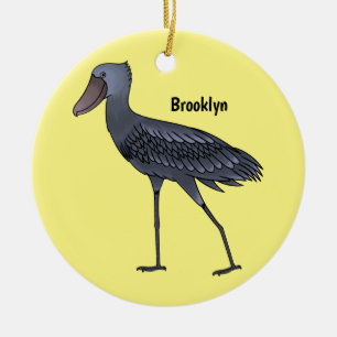 Shoebill-Vogel-Cartoon Keramik Ornament