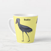 Shoebill-Vogel-Cartoon Milchtasse (Linke Ecke)