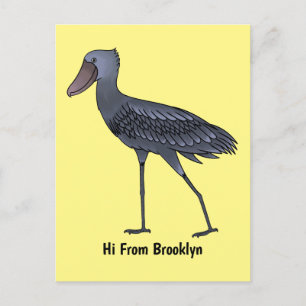 Shoebill-Vogel-Cartoon Postkarte
