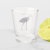 Shoebill-Vogel-Cartoon Schnapsglas (Rückseite)