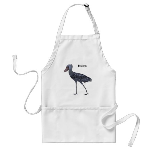 Shoebill-Vogel-Cartoon Schürze (Vorne)