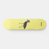Shoebill-Vogel-Cartoon Skateboard (Horizontal)