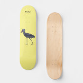 Shoebill-Vogel-Cartoon Skateboard (Vorderseite)