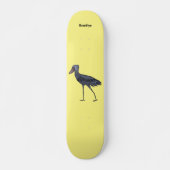 Shoebill-Vogel-Cartoon  Skateboard (Vorne)