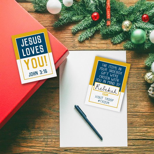 Shoebox-Karte "Made for you" - Navy/Gold Mitteilungskarte