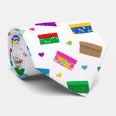 Shoebox Liebe Neck Tie - White Krawatte (Gerollt)