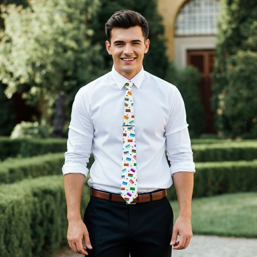 Shoebox Liebe Neck Tie - White Krawatte