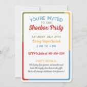 Shoebox-Party Einladung für Sonderlieferungen (Rückseite)