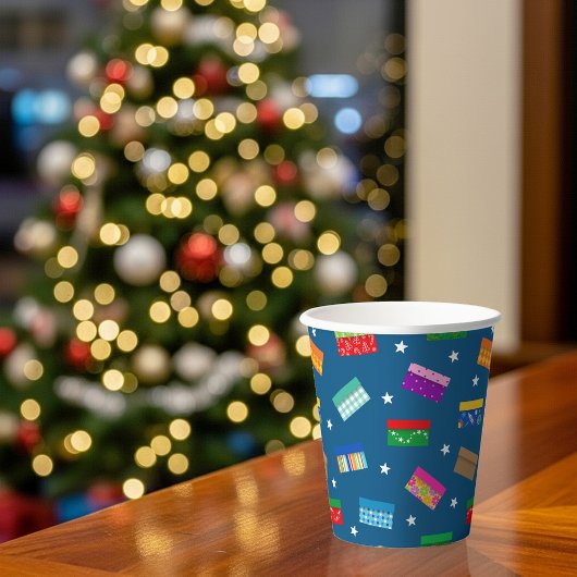Shoebox Star Paper Cup - Blau Pappbecher