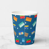 Shoebox Star Paper Cup - Blau Pappbecher (Rechts)