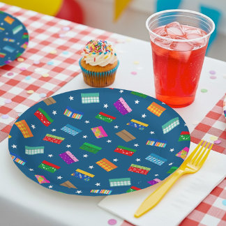 Shoebox Star Party Teller - Blau