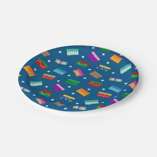 Shoebox Star Party Teller - Blau (Schrägansicht)