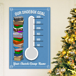Shoebox Thermometer Poster - Blau