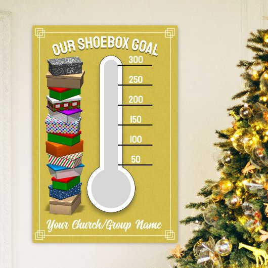 Shoebox Thermometer Poster - Gelb
