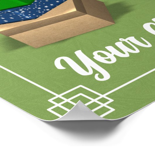 Shoebox Thermometer Poster - Grün (Ecke)