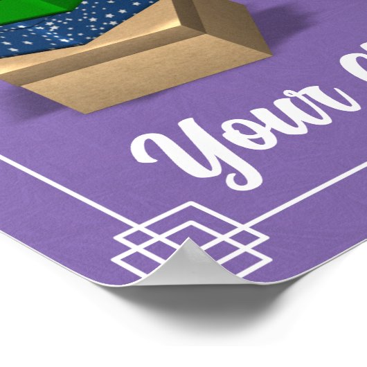 Shoebox Thermometer Poster - Lila (Ecke)