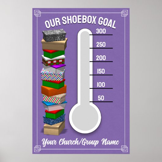 Shoebox Thermometer Poster - Lila (Vorne)
