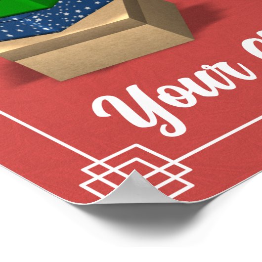 Shoebox Thermometer Poster - Rot (Ecke)