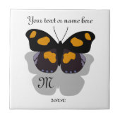 Shoemaker Butterfly-Schattenmonogramm Fliese (Vorderseite)