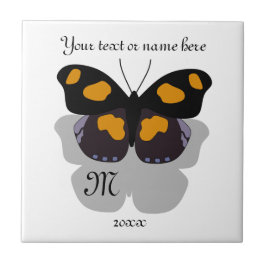 Shoemaker Butterfly-Schattenmonogramm Fliese