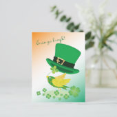 Shoemaker's Lucky Flight Feiertagspostkarte (Stehend Vorderseite)